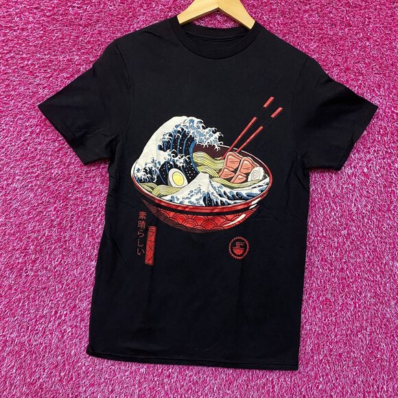 Threadless The Great Ramen Monster Wave of Kanagawa T-Shirt Small - Picture 3 of 4